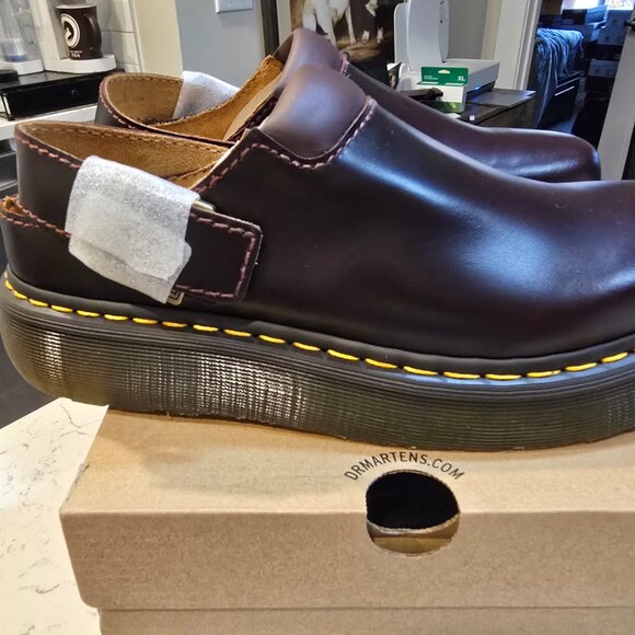 Dr. Martens Laketen Size Men's Sz 11 Atlas Leather Slingback Platform Mules NEW - Picture 5 of 15
